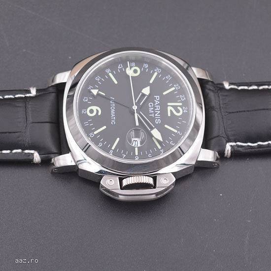 Ceas de mana Parnis Luminor GMT Automatic 44 mm + curea rezerva
