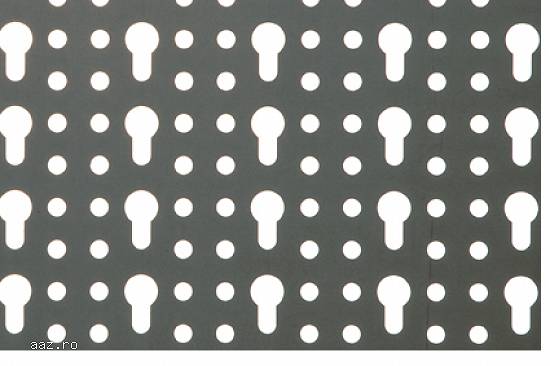 Tabla perforata de otel cu perforatii decorative