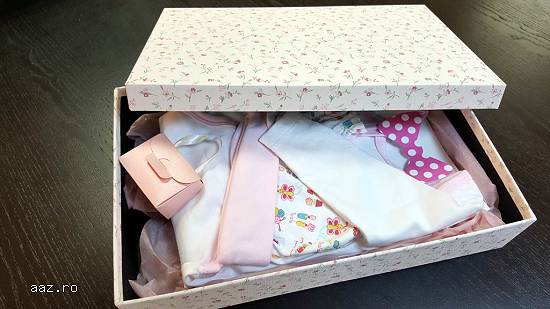 Cutie de lux pentru trusou botez fetite