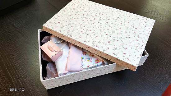 Cutie de lux pentru trusou botez fetite