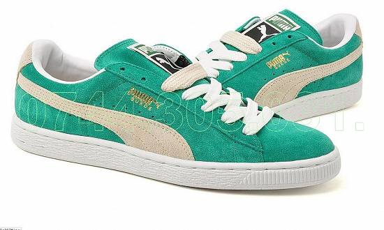 Puma,    noi,    piele,    nr. 47 - verde fistic - 31 cm..
