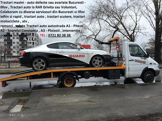 Tractari auto - masini Bucuresti - Ilfov,   Autostrada A1,   A2,   A3
