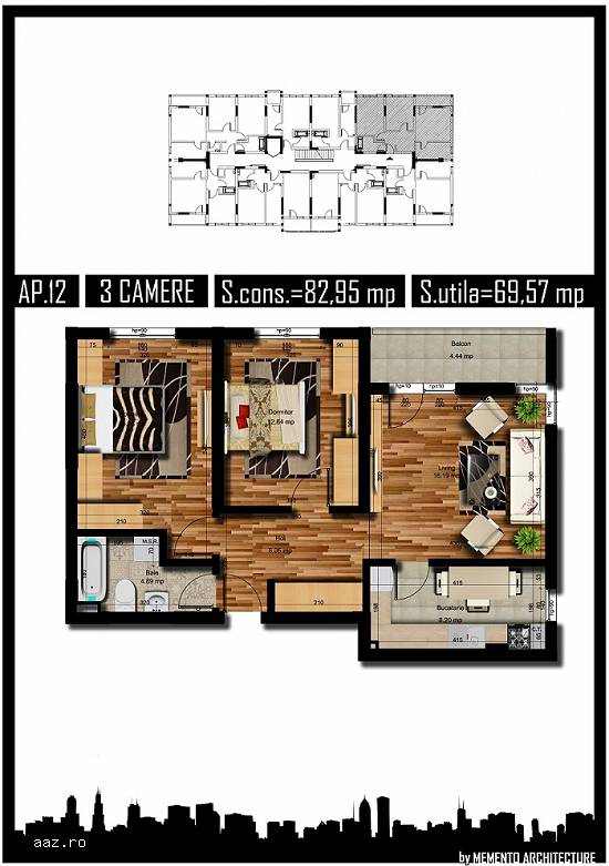 Apartament 3 camere,   70mp,   decom,   Militari Carrefour Express