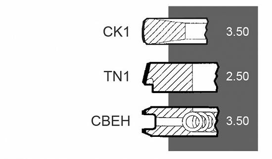 Set segmenti motor Case-IH seria C