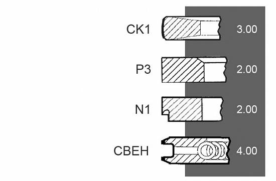 Set segmenti motor Case-IH seria C