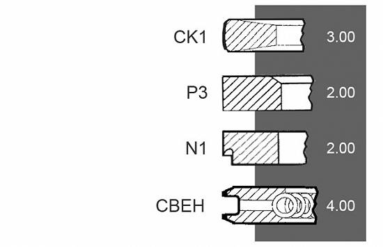 Set segmenti motor Case-IH seria CS