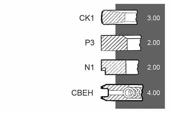Set segmenti motor Steyr seria 9000