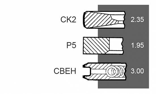 Set segmenti motor Same seria Iron