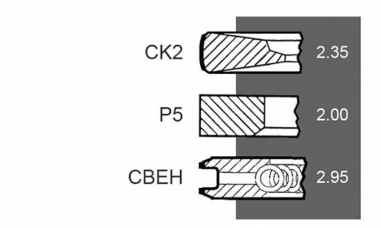 Set segmenti motor Same seria Iron