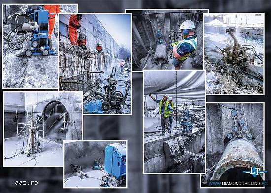 Taiere beton cu fir diamantat