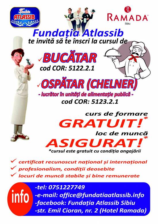 Curs bucatari gratuit Sibiu