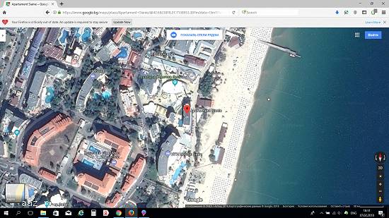 Apartamentul este situat în centrul stațiunii Sunny Beach