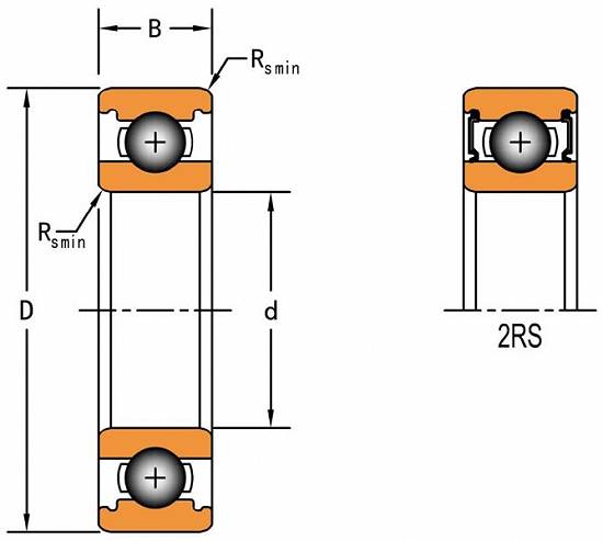 Rulment 6310 2RS – 50 x 110 x 27 - KBS
