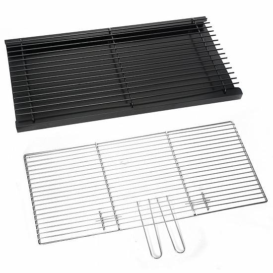 Gratar cu tava de carbune incorporat Vivo,  67cm x 39,  5cm.