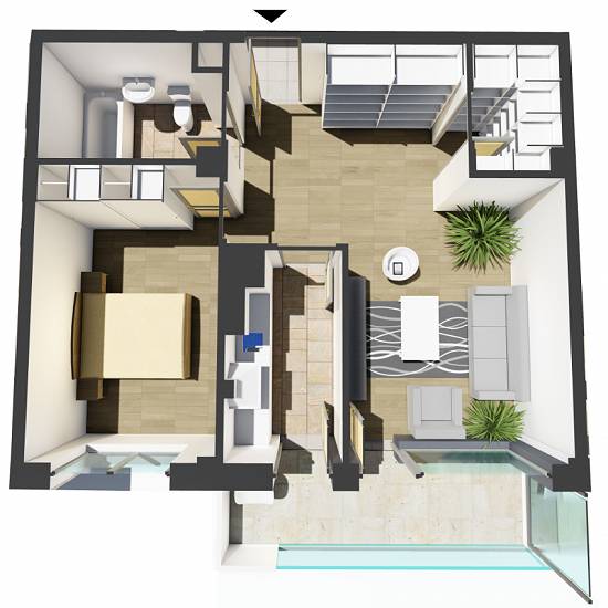 Apartament cu 2 camere zona Tomis Plus / Palazu Mare – Pret EUR 62.900 TVA 5% inclus