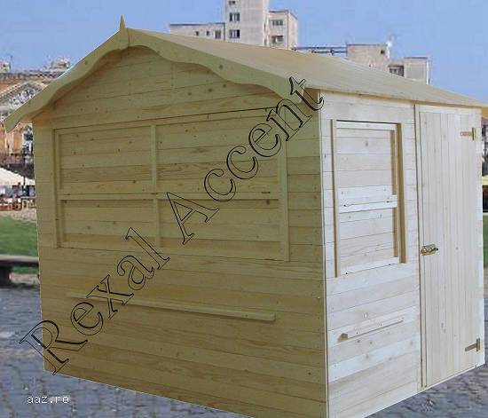Chiosc comercial din lemn,     Casuta de lemn pentru targuri rexal ro