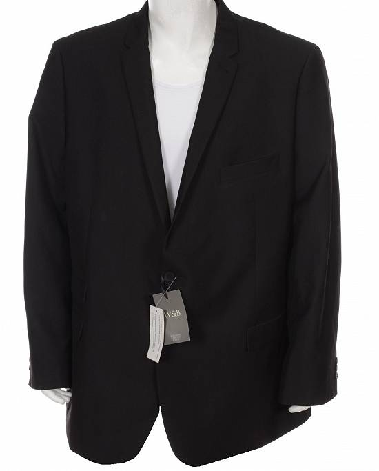Sacou barbatesc Anglia London Black Tonic Suit Blazer,   nou,   3XL,   negru