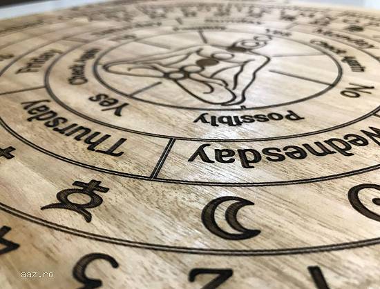 Pendul radiestezie-plansa lemn +cadou set 7 chakre cristale