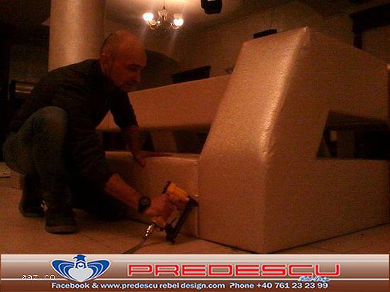 Canapea club bar model LIGHT OPEN SPACE by Predescu Rebel Design Club Disco