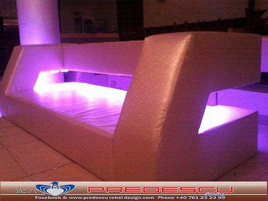 Canapea club bar model LIGHT OPEN SPACE by Predescu Rebel Design Club Disco