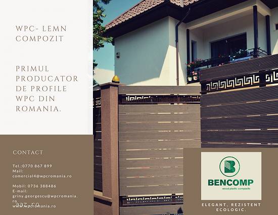 Profile din lemn compozit ( wpc ) pentru garduri