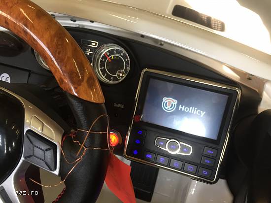 Masinuta electrica Mercedes GL63 #ALB,   4x4 ,   Display,   LED,   Scaun Reglabil
