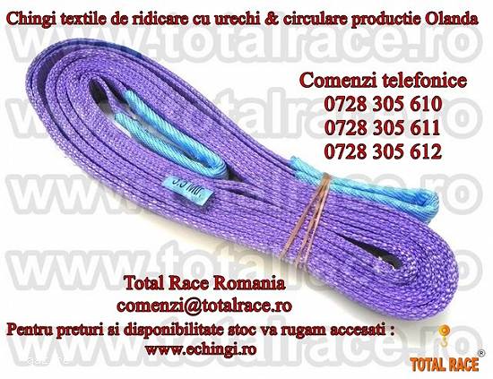 Dispozitive de ridicat sarcini din chingi textile ***** / Total Race