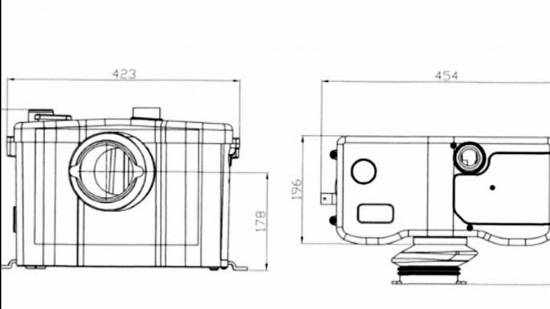 Pompa cu tocator wc H600-D Macerator