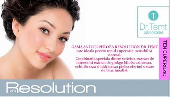 Crema anticuperozica cu colagen laptisor de matca si vitamina C Resolution Dr. Temt