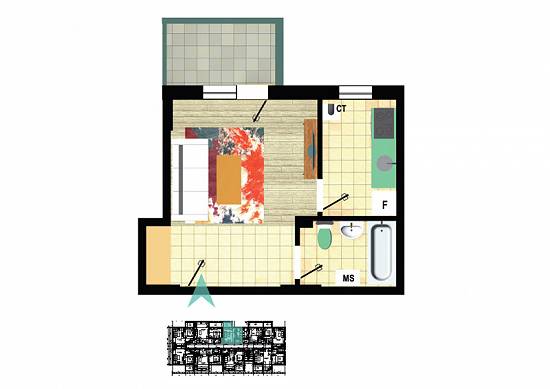 Garsoniera Element City Militari