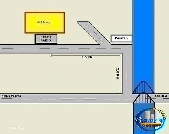 Agigea Poarta 9 - Teren intravilan,       ideal constructie siloz - 4000 mp