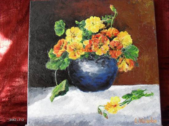 Pictura 40cm/40cm ulei pe panza;Macedon Luiza