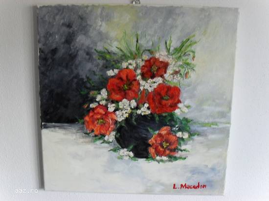 Pictura 40cm/40cm ulei pe panza;Macedon Luiza