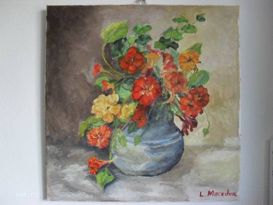 Pictura 40cm/40cm ulei pe panza;Macedon Luiza