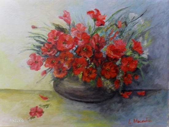 Pictura 40cm/50cm ulei pe panza;Macedon Luiza