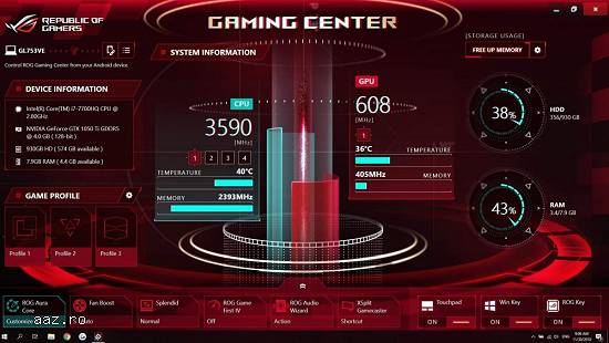 Laptop Gaming ASUS ROG GL753VE I7-7700 1050TI 4 GB