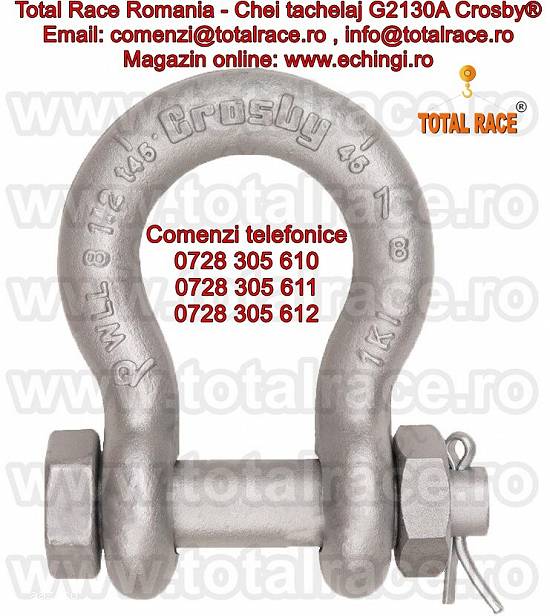 Chei tachelaj omega  cu bolt,   piulita si stift de blocare Crosby