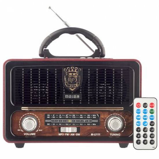 Radio cu MP3 Player si Bluetooth Meier M-U111,   FM/AM/SW3,   USB,   SD/ TF CARD,   Telecomanda,   M