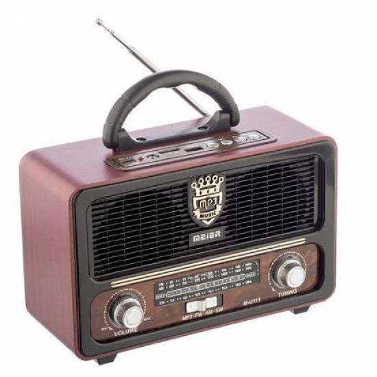 Radio cu MP3 Player si Bluetooth Meier M-U111,   FM/AM/SW3,   USB,   SD/ TF CARD,   Telecomanda,   M