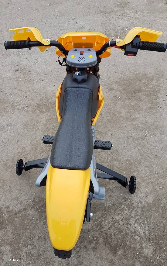 Motocicleta electrica pentru copii Enduro 30W 6V cu roti ajutatoare