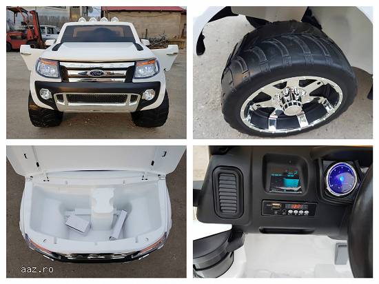 Masinuta electrica pentru Copii Ford Ranger 2x 35W 12V cu Scaun Tapitat,     EVA Tyre