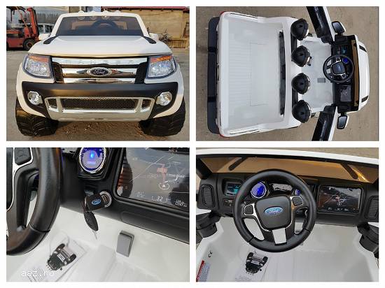 Masinuta electrica pentru Copii Ford Ranger 2x 35W 12V cu Scaun Tapitat,     EVA Tyre