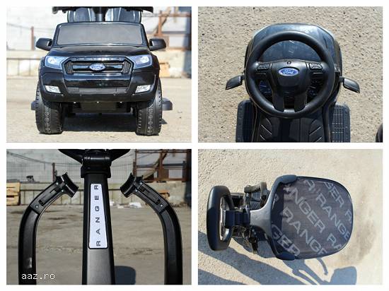Carut de plimbat copilul 2 in 1 Ford Ranger WildTrak cu parasolar