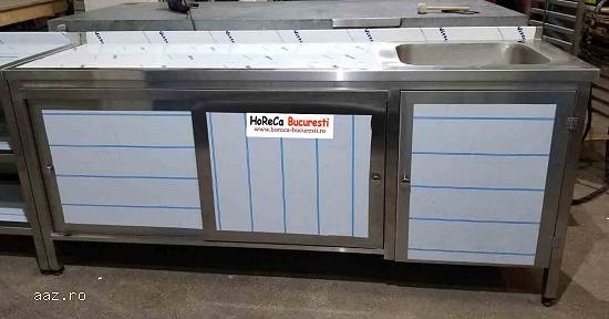 Spalator inox tip dulap cu rebord,    usi glisante