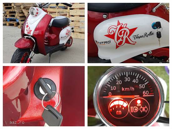 Scuter electric pentru copii,    Vespa Roller 350W 24V 6.5 inch