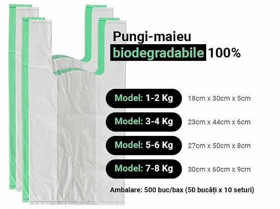 Pungi Maieu Biodegradabile 100% 1-8kg