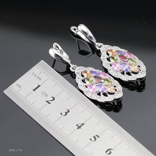 Set bijuterie din argint 925 de culoare multicolor