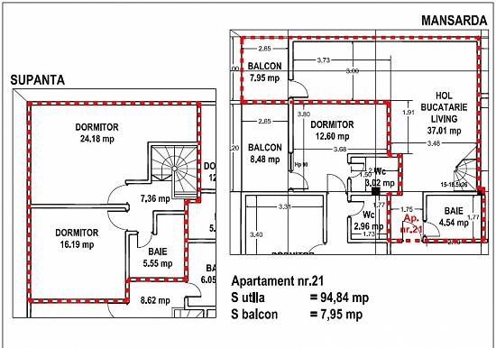 Vand apartament 3 camere