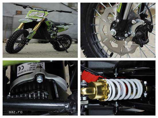Motocicleta electrica Eco Tiger 1000W 36V 12/10