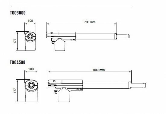 KIT Automatizare porti batante 2x3m Nice TOO3000KCE 230V